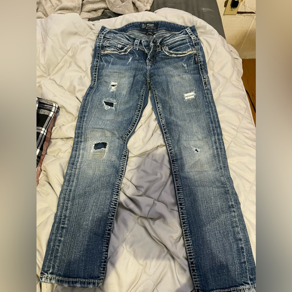 Silver capris